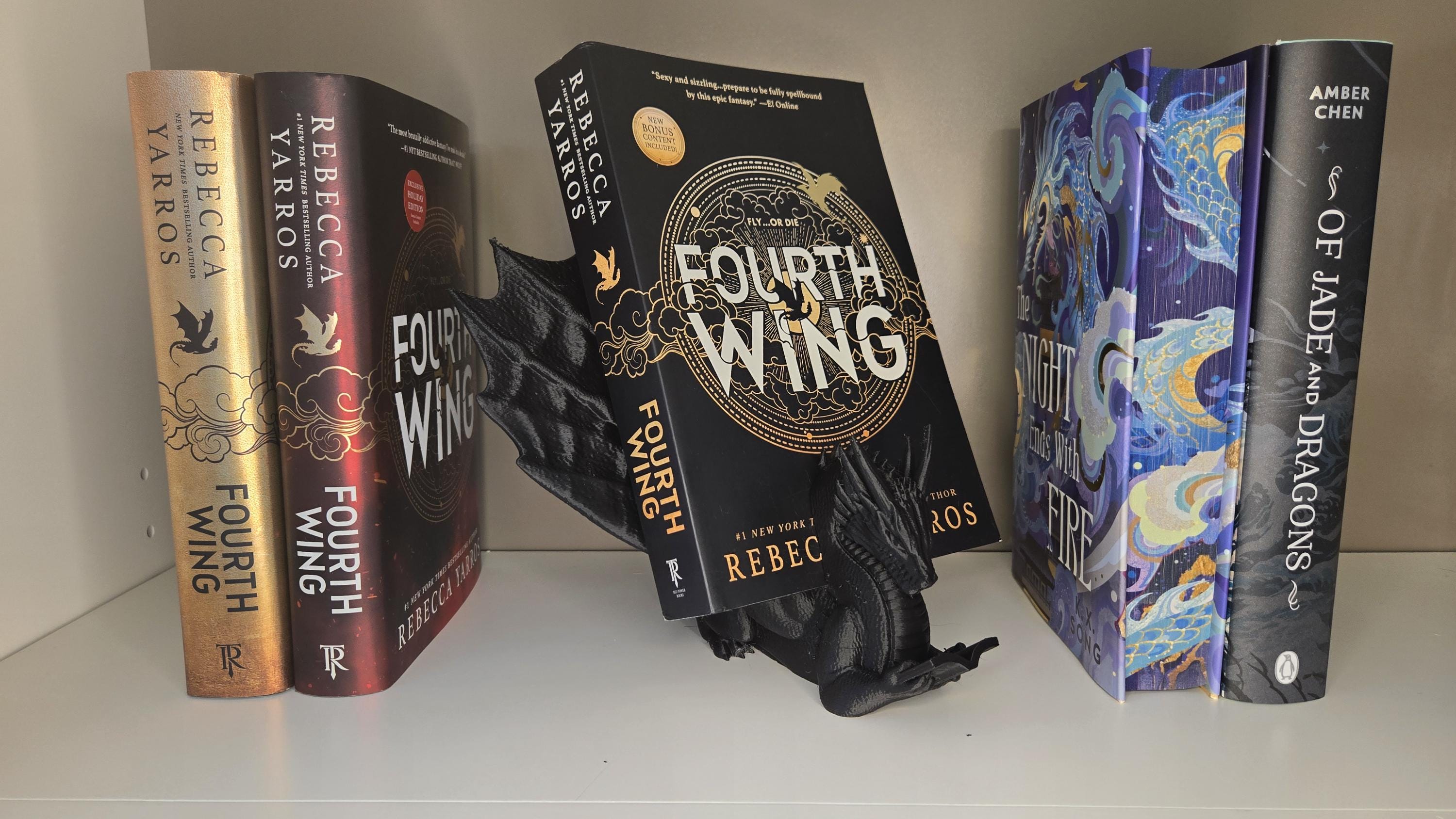 Dragon Reading Book Holder | Bookcase Decor | Book Display