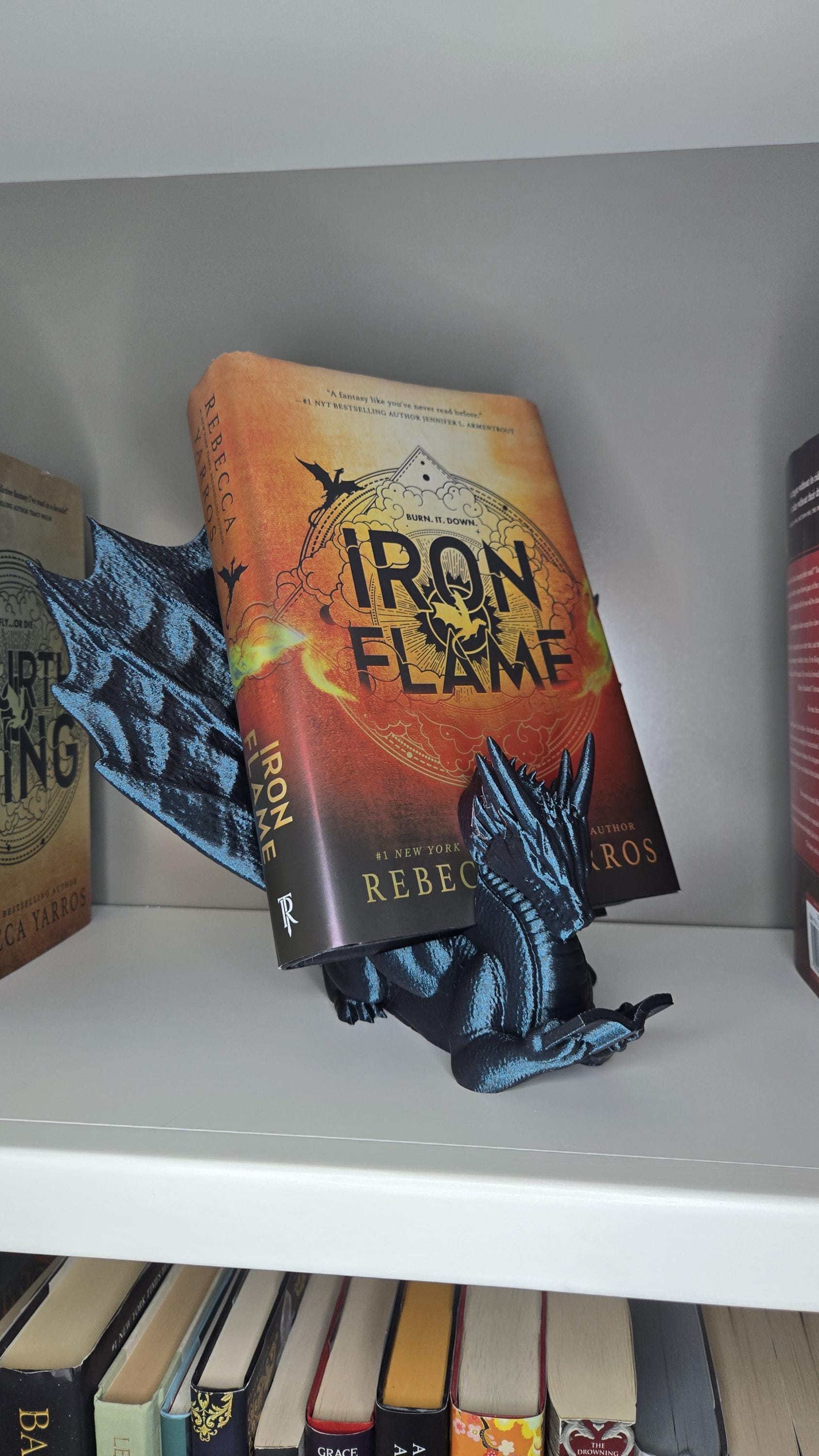 Dragon Reading Book Holder | Bookcase Decor | Book Display