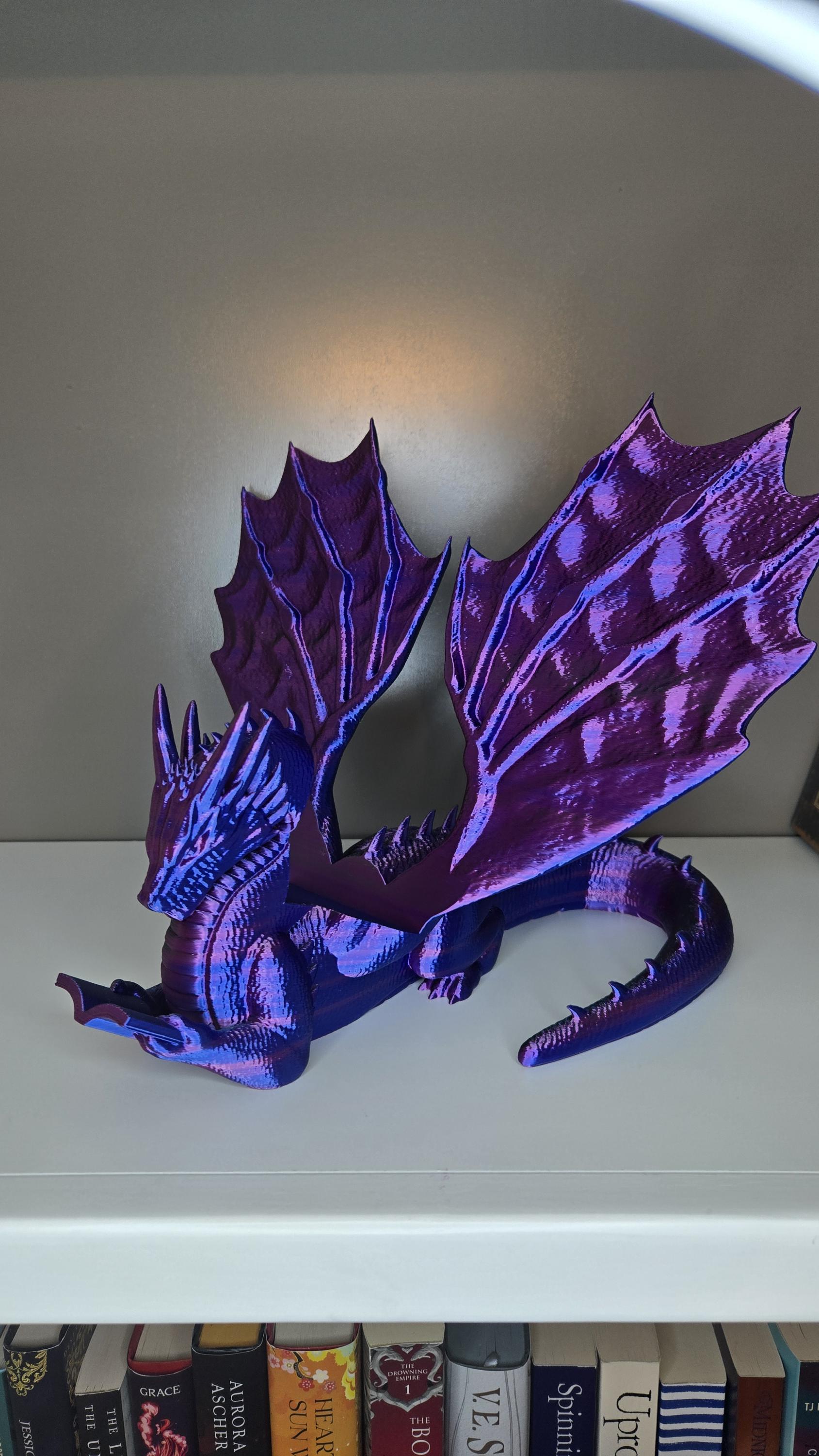 Dragon Reading Book Holder | Bookcase Decor | Book Display