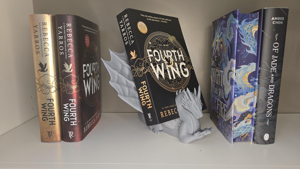 Dragon Reading Book Holder | Bookcase Decor | Book Display