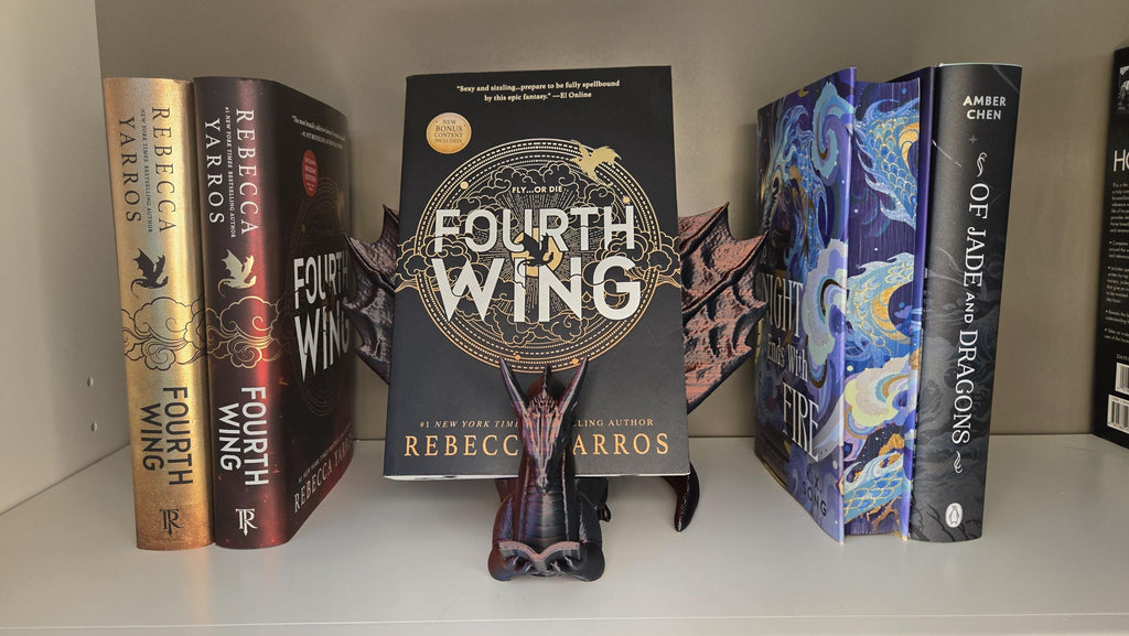 Dragon Reading Book Holder | Bookcase Decor | Book Display