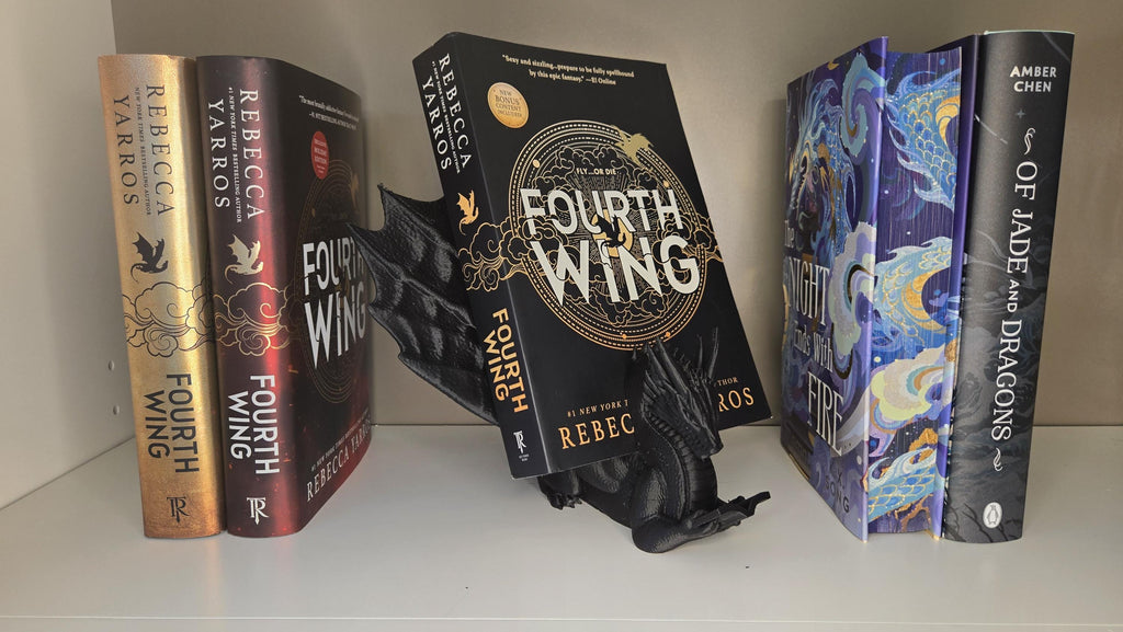 Dragon Reading Book Holder | Bookcase Decor | Book Display
