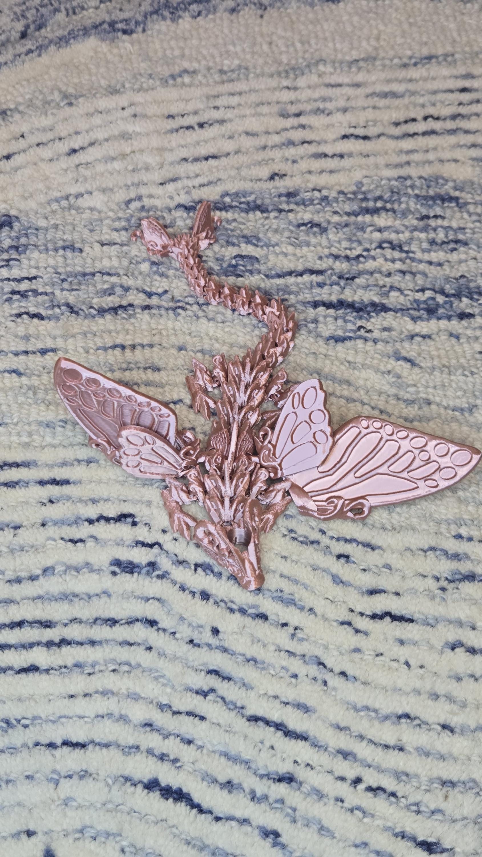 Tumbler straw charm - Butterfly Dragon