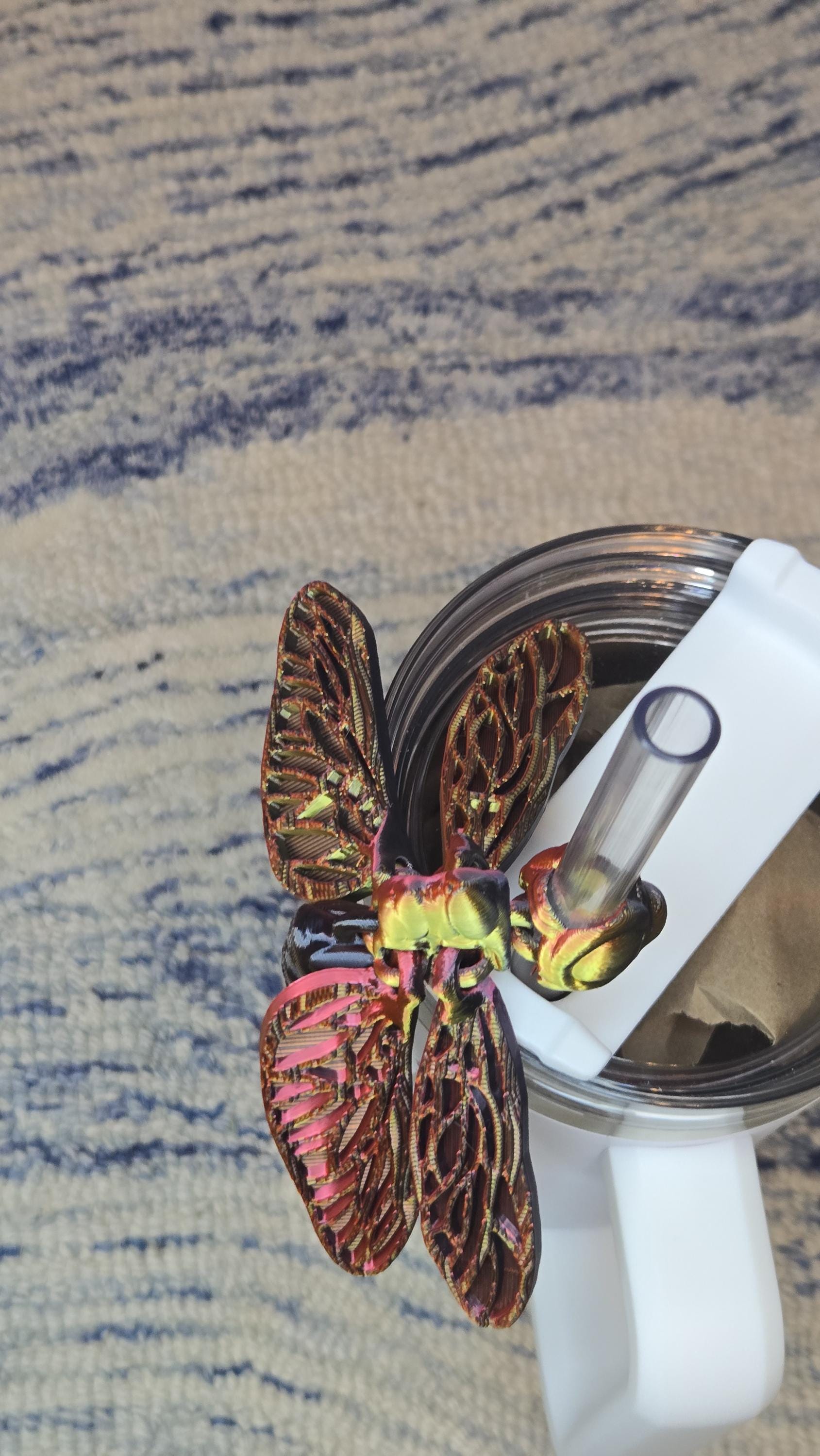 Tumbler Straw charm - Dragonfly