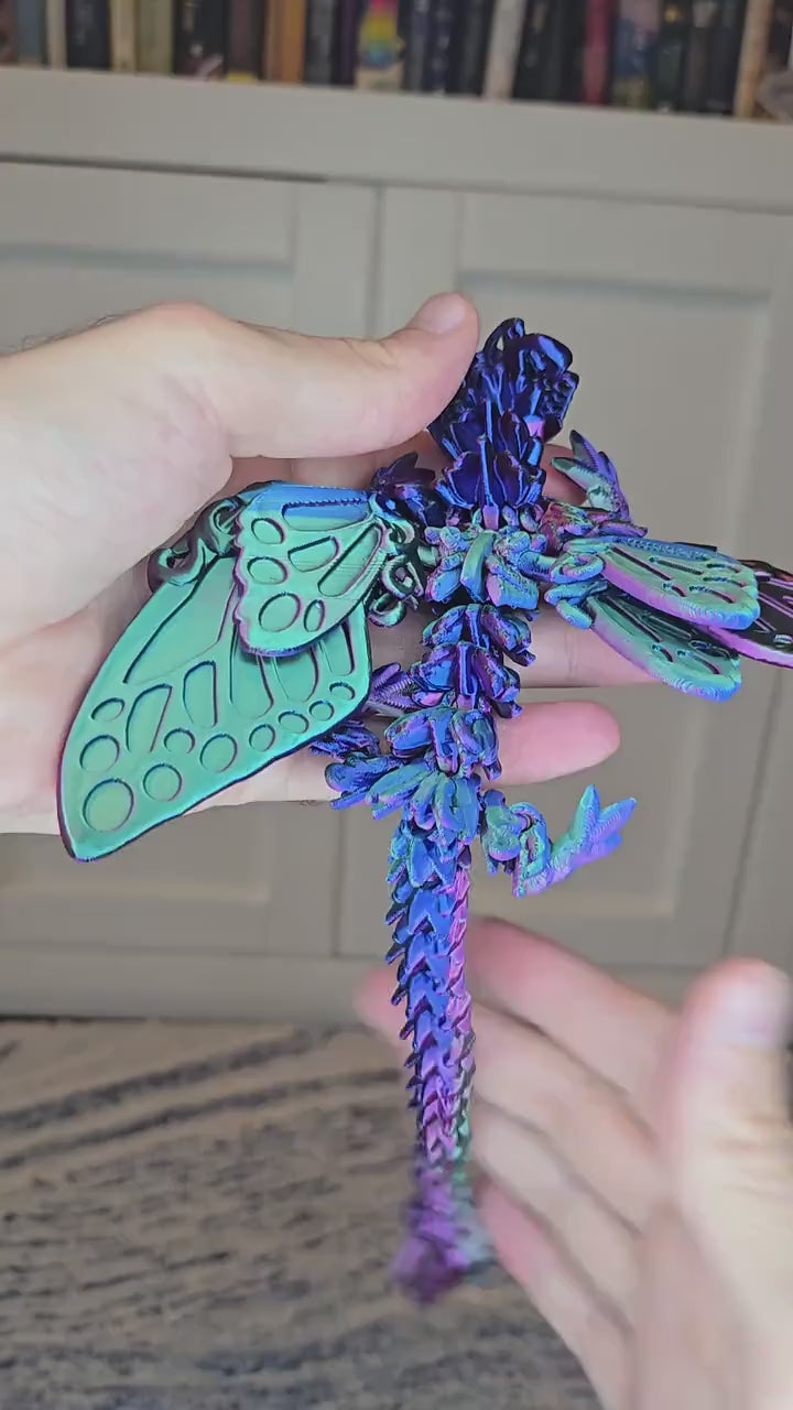 Tumbler straw charm - Butterfly Dragon