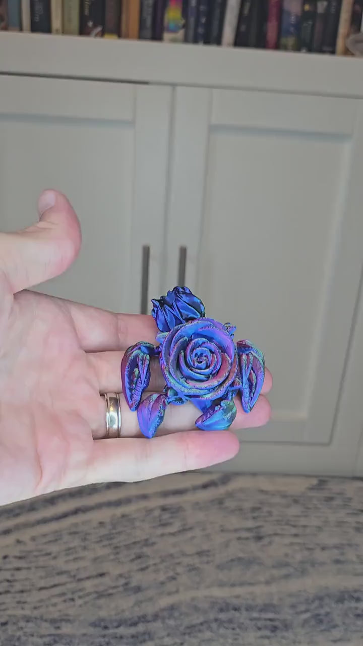 Tumbler straw charm - rose turtle